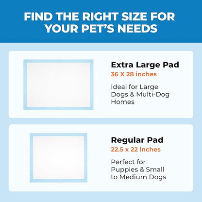 Best Pet Supplies Puppy Pads (22.5 x 22 Inches) - Disposable, Dog Training Potty, Super Absorbent Baby Blue Puppy Pee Pads for Dogs (100 Count)