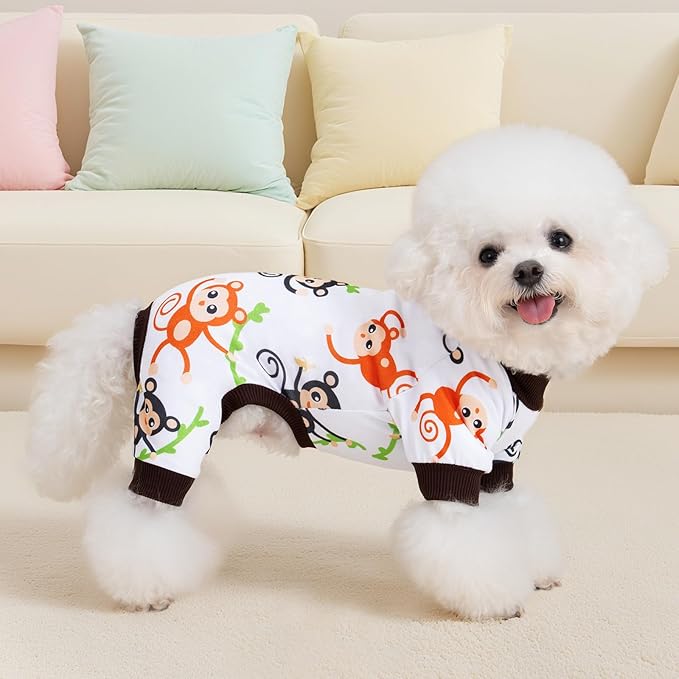 XPUDAC Dog Pajamas Soft Strechy Puppy Pjs Pet Clothes for Small Medium Dogs Boy Girl Cat Pet Outfit, XL
