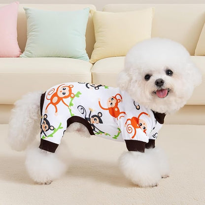 XPUDAC Dog Pajamas Soft Strechy Puppy Pjs Pet Clothes for Small Medium Dogs Boy Girl Cat Pet Outfit, XL