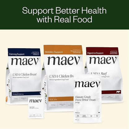 Maev Human-Grade Freeze Dried Raw Beef Liver Treats | 100% USDA Certified Single-Ingredient | Healthy, Human-Grade Dog Snacks | Perfect for Training & Sensitive Diets