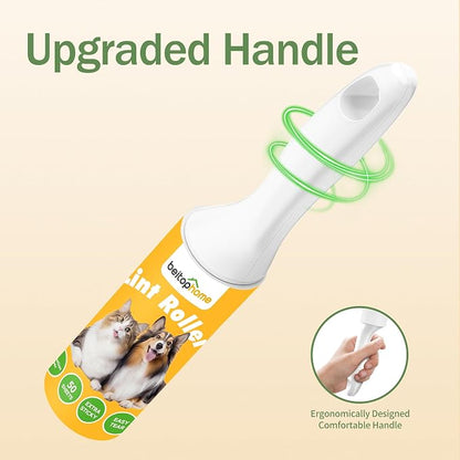 Mini Lint Roller 4 Pack for Pet Hair, 200 Sheets Total | Four Travel-Size Rollers for Purse, Car, Office, Luggage & Home