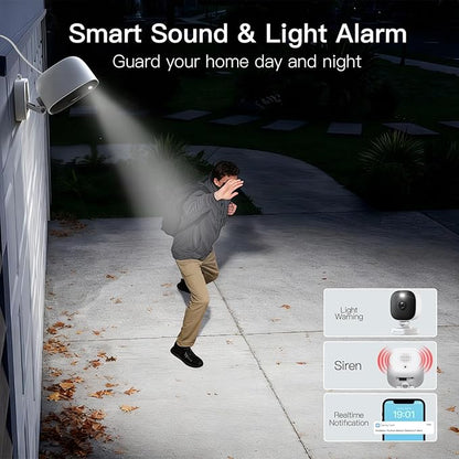 Vimtag Security Camera Outdoor 2.5K, 2.4G/5G Smart Wi-Fi Cameras for Home Security with Color Night Vision, Motion Activated Spotlight/Siren, IP66,2-Way Audio, Support Cloud/512G SD Card Storage,Wired