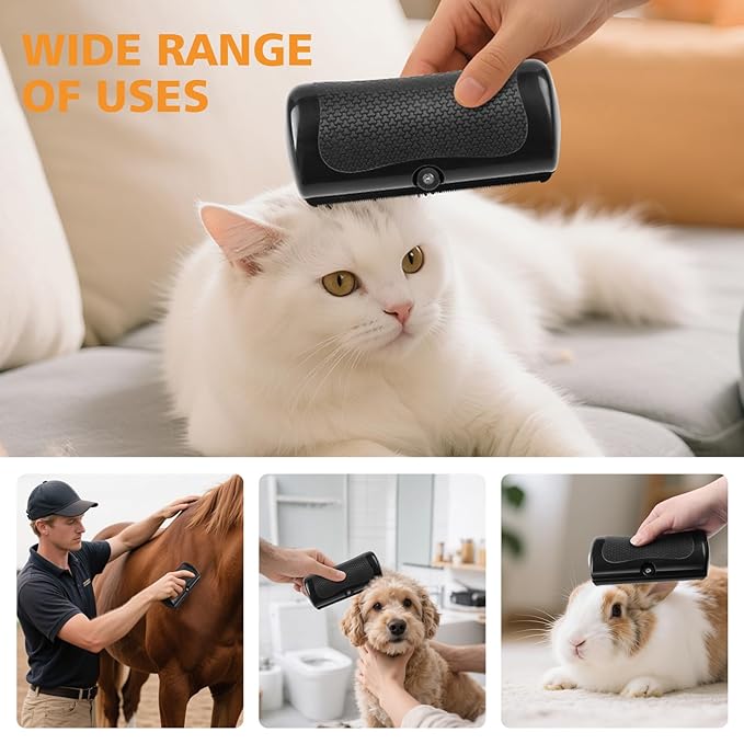 Groompro Deshedding Brush, Deshedding Dog Brush for Cats, Dogs, Rabbits, Horses, Ergonomic Pets Groomer that Relieves Pet Itchiness, Effectively Removes Undercoat & Loose Hair
