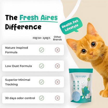 Silica Crystal Cat Litter | Unscented, Lightweight, Non-Clumping, Low Dust & Tracking, Long-Lasting Odor Control Cat Litter for Cats and Kittens | 6 Lb Bag of Crystal Litter