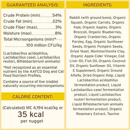 Primal Freeze Dried Raw Dog Food Nuggets, Rabbit, Complete & Balanced Meal, Also Use as Topper or Treat, Premium, Healthy, Grain Free, High Protein Raw Dog Food, 14 oz