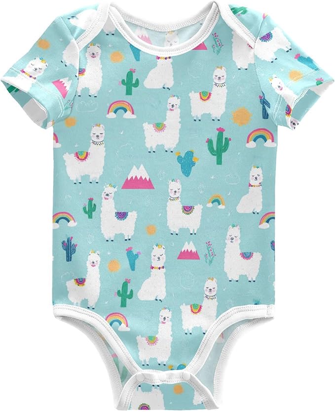 Bright Emotions Raccoons Baby Short Sleeve Bodysuits Romper Unisex Infant Outfit Wrapping Clothes for Boy Girl kids 3M