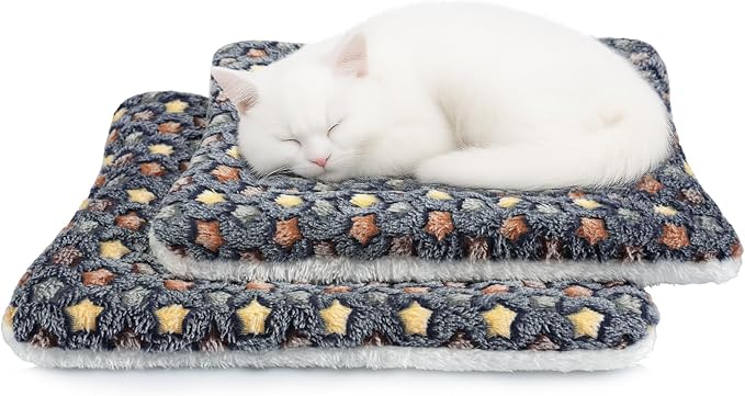 2 Pack Bunny Bed - 14 x 17.3 Inch Rabbit Pee Pads Bedding - Washable and Thickness Upgrade (Dark Blue,XL)