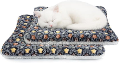 2 Pack Bunny Bed - 14 x 17.3 Inch Rabbit Pee Pads Bedding - Washable and Thickness Upgrade (Dark Blue,XL)