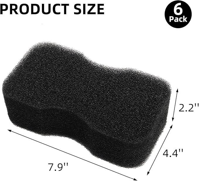 Cididu 6 Pack Horse Groomer Sponge, Durable Horse Bath Sponge Block for Cleaning and Massage, Reusable Brush Scrubber for Body Hair, Horses Grooming Tool Supplies for Large Dog and Cat, Easy to Grasp