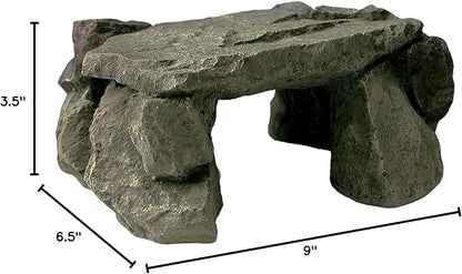 Zilla Shale Rock Den, Naturalistic Rock Décor, Perfect for Basking, Climbing, Hiding, Ideal for Aquatic or Terrestrial Reptile Habitats, Medium