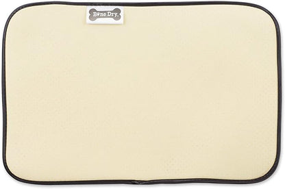 Bone Dry Machine Washable, Ultra Absorbent Pet Mat, 12x18, Nautical Blue/Off-White Lattice