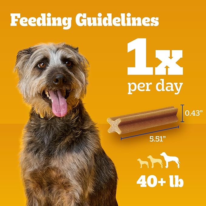 Pedigree Dentastix Large Dog Treats, Original Flavor with Real Chicken, 1.66 lb. Bag (32 Treats Total)