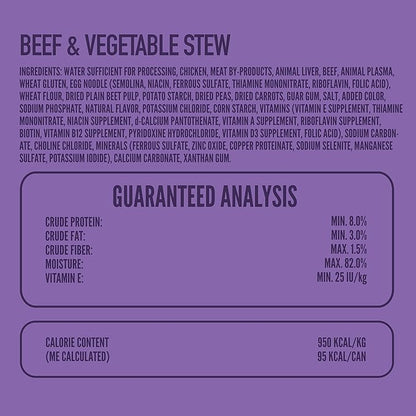 A Strong Heart Wet Dog Food Pouches, Beef & Vegetable Stew, 3.5 oz Pouches (Pack of 24), Made in The USA with Real Beef