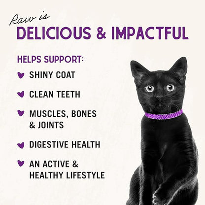 Stella & Chewy's Freeze-Dried Raw Cat Dinner Morsels - Premium Salmon & Chicken Recipe with 98% Wild-Caught & Cage-Free Protein - Natural Grain-Free Cat & Kitten Food - Made in USA - 1 oz