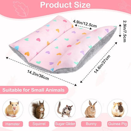 Rabbit Bed 15"X14"Thickened and Soft Bunny Bed Washable Cuddle Cushion Plush Mat Double-Sided Plush Small Pet Flop Mat Cotton Pillow for Rabbit