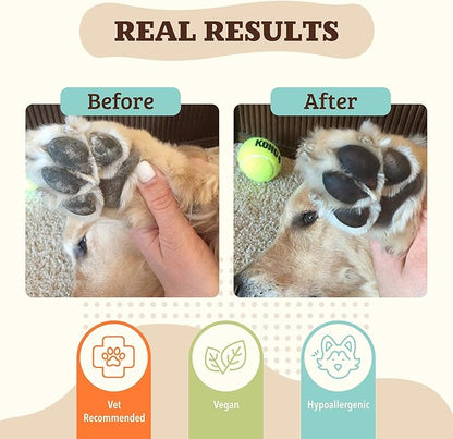 Natural Dog Company Paw Soother Balm & Wax - Dog Paw Balm & Moisturizer for Dry, Cracked Paw Pads, Helps Moisturize & Condition Worn Paws, Coconut Oil & Calendula, Daily Paws Care, 4 oz Tin