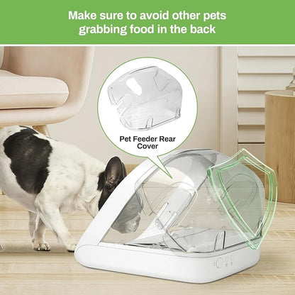 Rear Cover for Automatic Microchip Pet Feeder-Prevents Stubborn Pets from Taking Food from the Back of the Feeder (1 Pack)