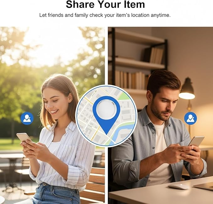 No Subscription GPS Tracker for Vehicles Work with Find My (iOS Only) Mini Tracker Tags Global Coverage Hidden Car Locator Tracking Device with Waterproof Magnetic Case for Luggage,Pets
