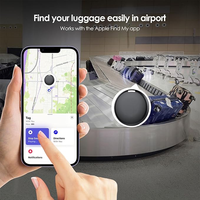 GPS Tracker for Vehicles No Subscription for iOS Only - 1 Pack | Undetectable Car Tracker, Precise Location Bluetooth Tag Compatible with Apple Find My for Key Luggage Kid Pet