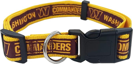 Pets First NFL Washington Commanders Dog & Cat Collar, Small Football Team Collar, Shiny & Colorful, Licensed by The NFL, Team Color (WAC-3588-SM)
