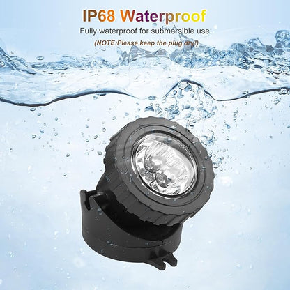 RGB Underwater Pond Lights, Super Bright LED Submersible Fountain Lights Colored Landscape Spotlights, Bluetooth APP Control IP68 Waterproof for Fish Aquarium Tank Garden Yard Pool (Set of 6)
