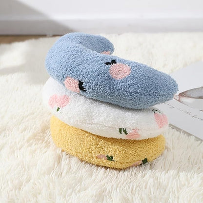 Little Pillow for Cats Puppies Ultra Soft Fluffy Pet Calming Toy Half Donut Cuddler for Joint Relief Sleeping Improve Machine Washable-Blue