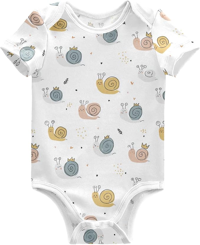 Bright Emotions Raccoons Baby Short Sleeve Bodysuits Romper Unisex Infant Outfit Wrapping Clothes for Boy Girl kids 3M