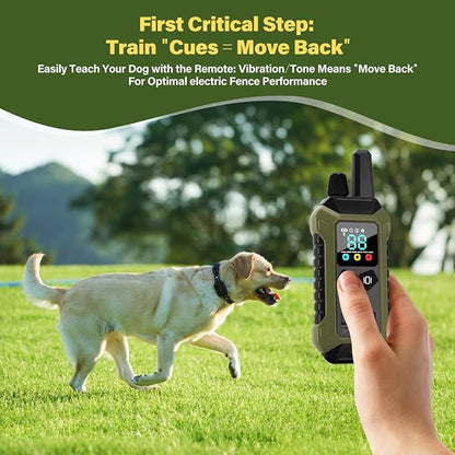 GPS Wireless Dog Collar Fence System - No Monthly Fee App Control, Custom Polygon Boundary & Remote Training, Free Phone Tracker for Up to 5 Pets, Virtual Electric Fence for Dogs