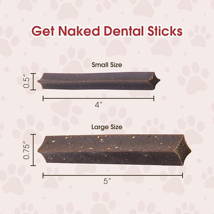 Get Naked Grain Free 1 Pouch 6.6 Oz Skin & Coat Dental Chew Sticks, Large