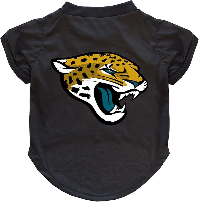 Littlearth NFL Jacksonville Jaguars Pet T-Shirt, Team Color, Small