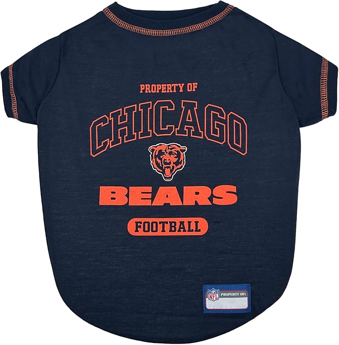 NFL Chicago Cubs Dog T-Shirt for Pets, Size Small. Officially Licensed Pet Shirt with Team Logo, Soft Stretchable Comfort Fit Apparel for Dogs & Catst