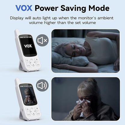 Room Monitors for Elderly Monitor with Camera And Audio, 2-Way Talk Baby Monitors for Elderly, Med Reminder and Temp Sensor Senior Monitor for Adult, No Wifi/App Caregivers Cameras for Senior