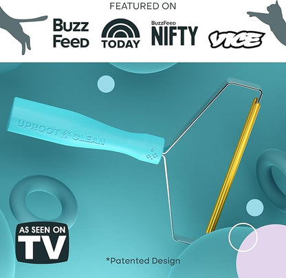 Uproot Clean Pro Pet Hair Removal Tool: Multi-Fabric Edge,Carpet Rake,2pk | Reusable Special Dog Hair Remover for Couch, Pet Towers, Rugs, Cat Mats, and Trunks & Much More, Patented Design