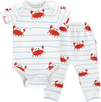 Baby Clothes Set Infant Bodysuits Pants Sets 0-24M For Boys Girls