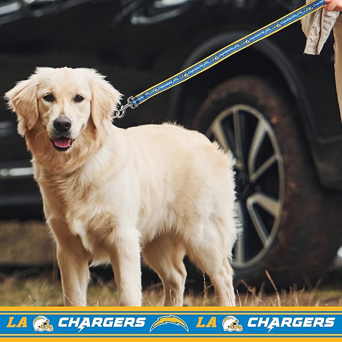NFL PET Collar Los Angeles Chargers Dog Collar, Medium Football Team Collar for Dogs & Cats. A Shiny & Colorful Cat Collar & Dog Collar Licensed by the NFL