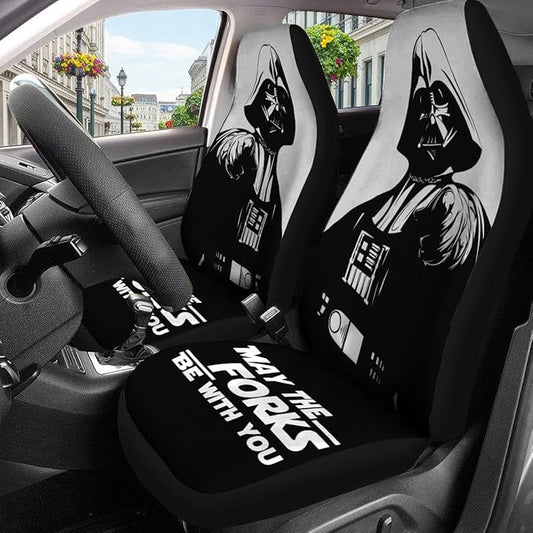 GENANY Space Movie Car Seat Covers Set of 2, Galaxy Breathable Front Seat Covers for Truck Sedan SUV, Movie Themed Car Accessories, Funny Gift for Women Men