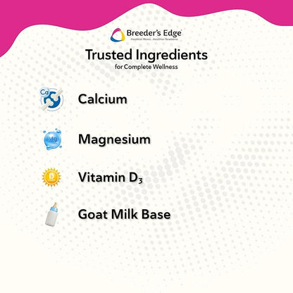 Breeder’s Edge Oral Cal Plus Powder, Calcium & Vitamin D₃ Whelping Supplement for Nursing Dogs and Cats, Supports Healthy Bones, Teeth & Lactation, 1kg