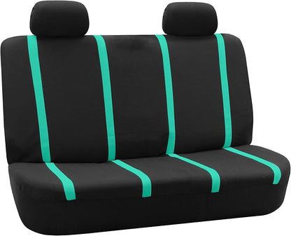 FH Group Car Seat Covers Rear Set Cloth - Car Seat Covers with Removable Headrest,Universal Fit,Automotive SeatCovers,Washable Car SeatCover for SUV,Sedan,Van Mint