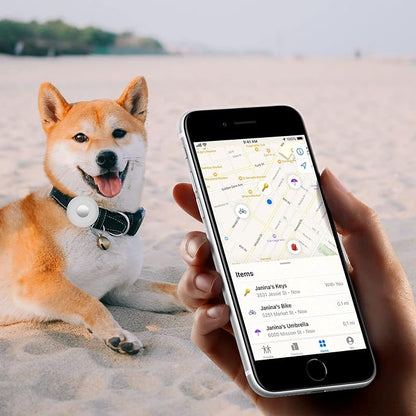 for Airtag Holder for Dog Collar, Cibaabo Silicone Air Tag Case Cover | for 0.8-1.2inch Pet Collar | doesn't dangle | Compact | Easy Installation | Compatible with Apple Airtags
