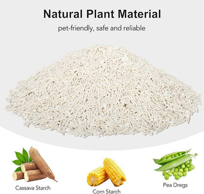 Non-Stick Ultra Clumping Tapioca Tofu Cat Litter, Odor Control Low Tracking Kitty Litter Pellets, Plant-Base Natural Ingredients Cat-Litter, 9 lb X 2 Pack
