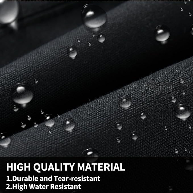 Coverado Front Seat Covers, Waterproof Canvas Seat Protector for Car Seat Cushions for Kids & Dogs, Compatible with 2015-2026 Ford F150 & 2017-2026 Ford F250 F350 F450(Black, 2PCS)