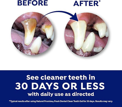 Fresh Dental Dog Toothpaste for Teeth Cleaning, Dog Breath Freshener, Easy Plaque & Tartar Remover Gel, No Toothbrush Needed, Effortless Dental Care, Minty Flavored Toothpaste, Made in USA, 4oz.