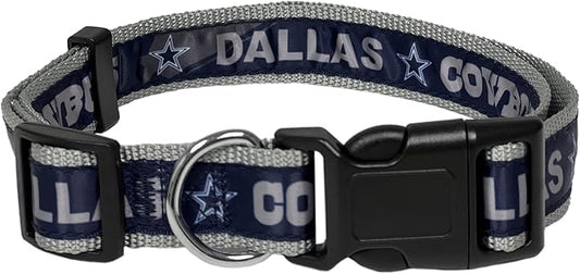 NFL PET Dallas Cowboys Dog Collar, Small Football Team Collar for Dogs & Cats - Shiny & Colorful, Licensed by The NFL