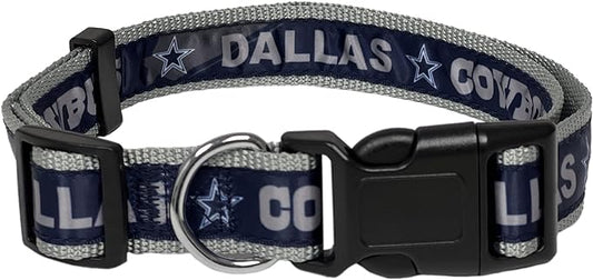 NFL PET Collar Dallas Cowboys Dog Collar, Medium Football Team Collar for Dogs & Cats. A Shiny & Colorful Cat Collar & Dog Collar Licensed by The NFL