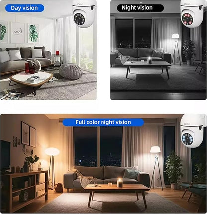 CKK 1080P Security Camera Outdoor Corded Power, 2 Pcs 2MP PTZ WiFi Home Camera (2.4G/5G Dual-Band), 360° Pan/Tilt, Color Night Vision, Motion Alerts, 2-Way Audio, Compatible with Alexa