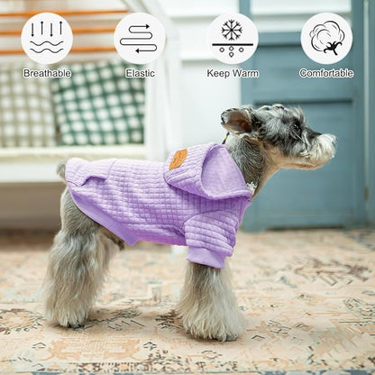 BEAUTYZOO Dog Sweaters for Extra Large Dogs Girl Boy, XXXL Dog Hoodie with Pocket & Leash Hole, Soft Warm Waffle-Like Laminated Cotton Pet Clothes for Cold Weather, Doberman Great Dane Sweatshirt, 3XL