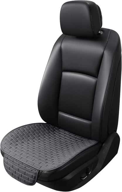 VarCozy Linen Car Seat Covers, Bottom Breathable Seat Covers for Cars for All Seasons with Non-Slip Protector, Universal Seat Covers for Cars, SUVs, Trucks