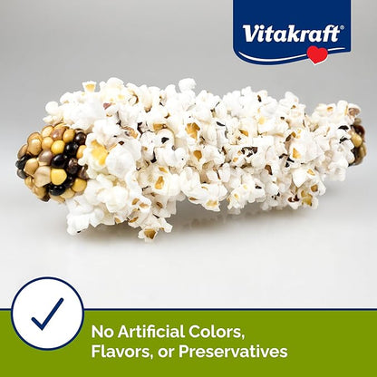 Vitakraft Mini Pops Microwavable Corn Cobs for Small Animals - Corn on The Cob Snack for Hamsters, Rabbits, & Guinea Pigs - Pet Treat & Enrichment Chew Toy - Popcorn for Small Animals (1lb)