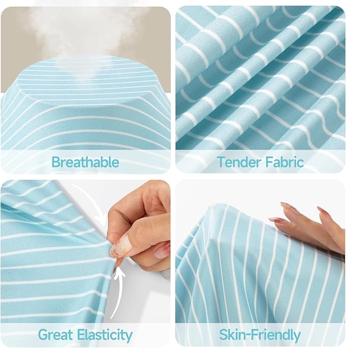 XPUDAC 4 Pack Dog Pajamas Striped Dog Clothes for Small Medium Dogs Girl Boy Comfy Puppy Outfit Doggy Jammies Onesie Pet Costume, Blue, Grey, Green, XXS