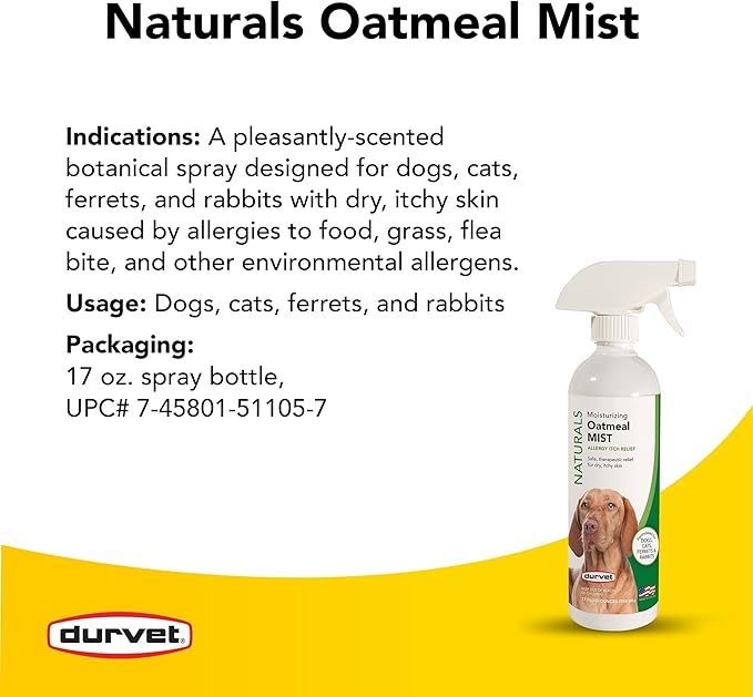 Durvet Naturals Oatmeal Mist, 17-Ounce
